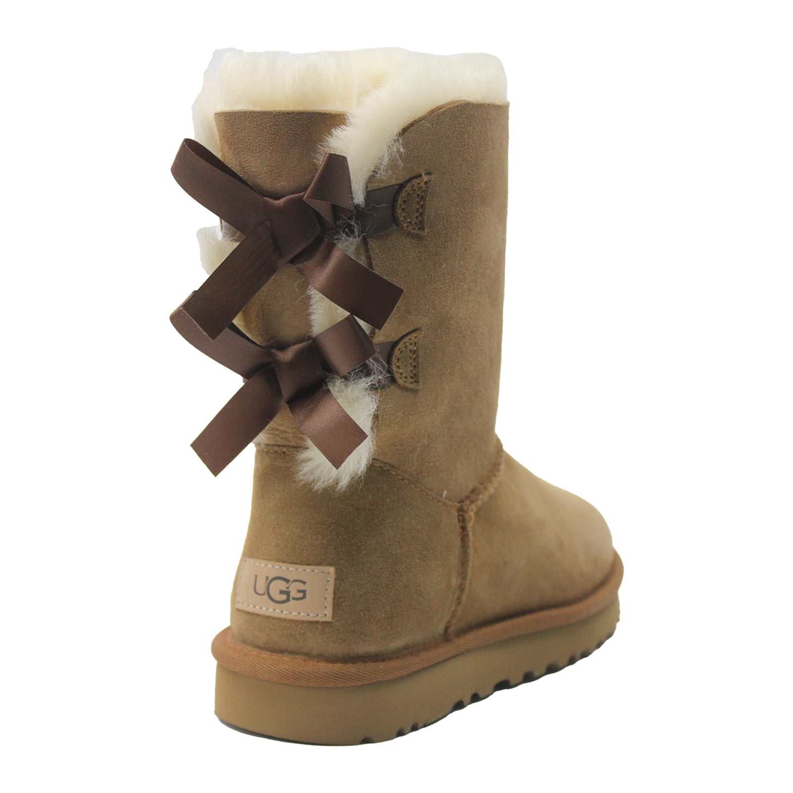 UGG Bailey Bow II Water Resistant Suede Sheepskin Women's Winter Boots#color_chestnut