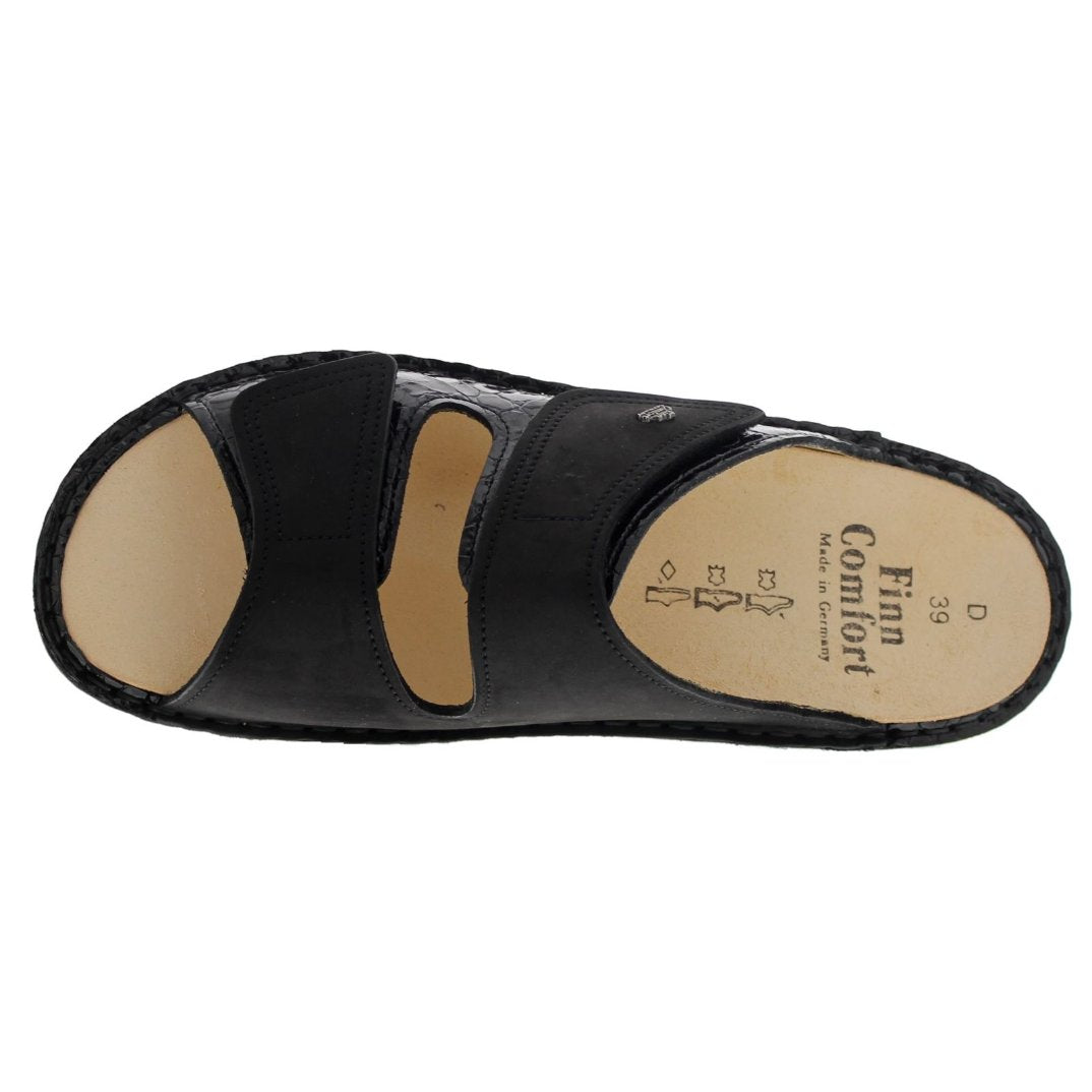 Finn Comfort Jamaica Leather Women's Slip-On Sandals#color_black