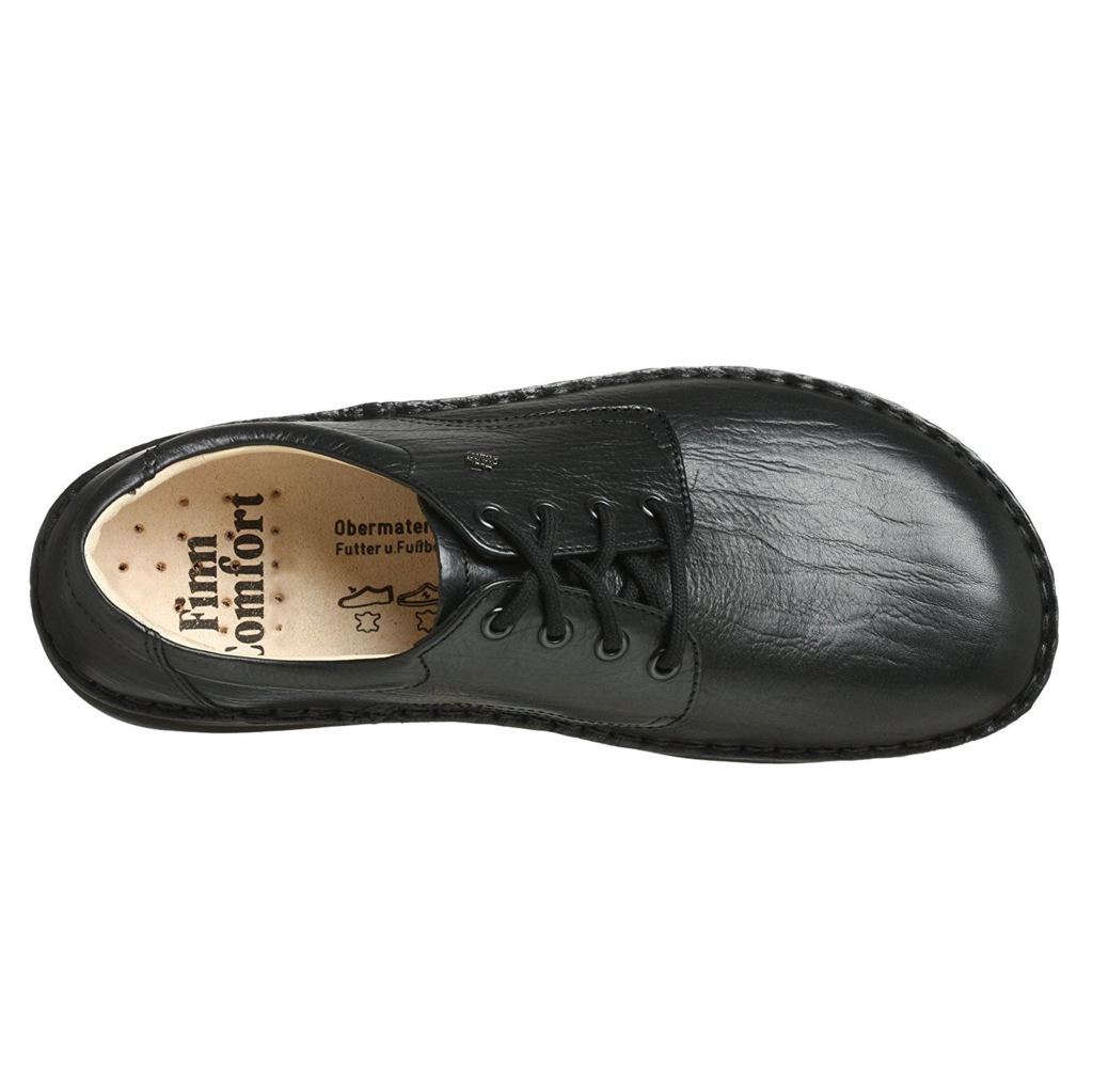 Finn Comfort Metz Grained Leather Men's Shoes#color_black