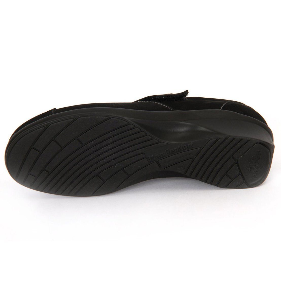 Finn Comfort Aquila Nubuck Leather Women's Mary Jane Shoes#color_black