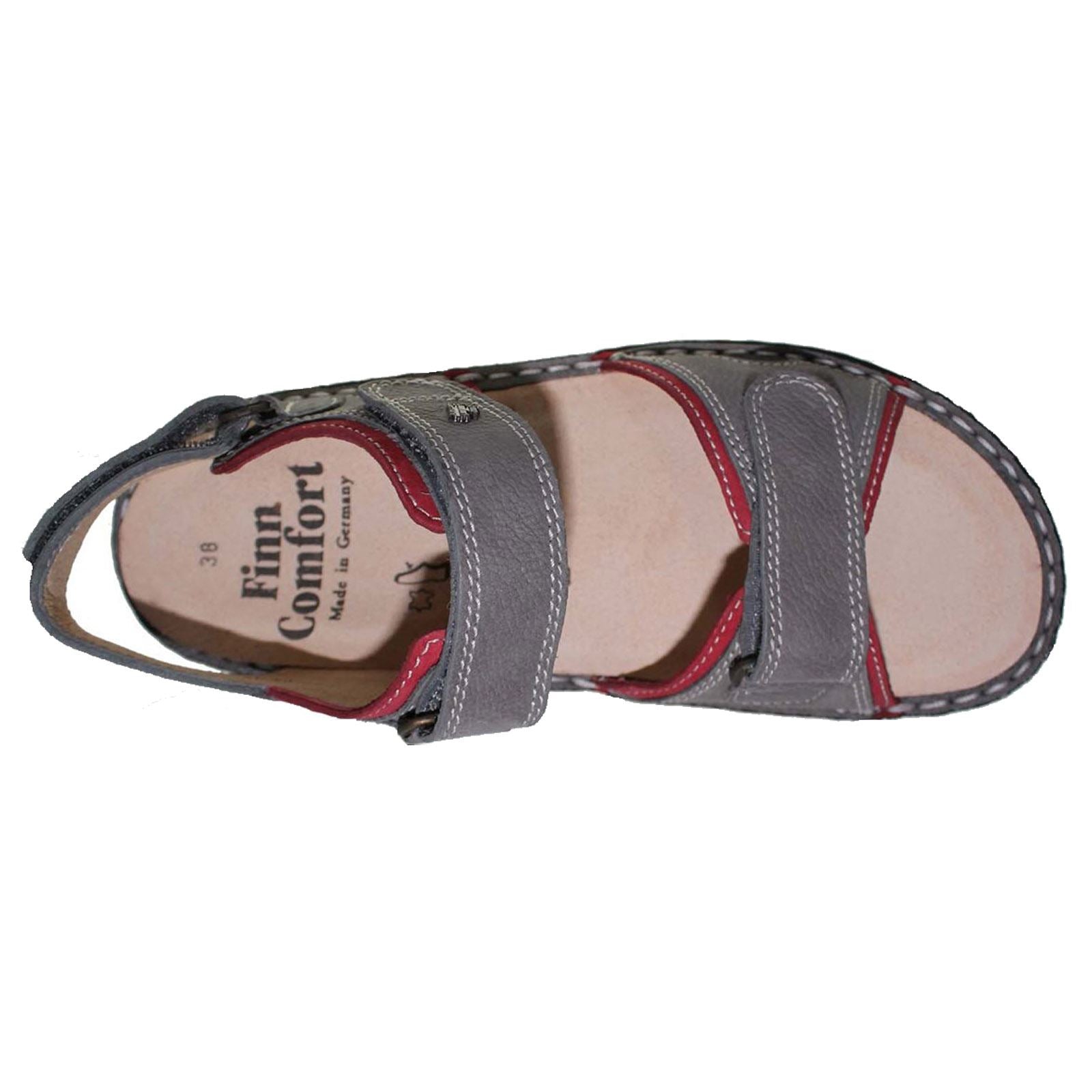 Finn Comfort Yuma Nubuck Leather Women's Casual Sandals#color_grey