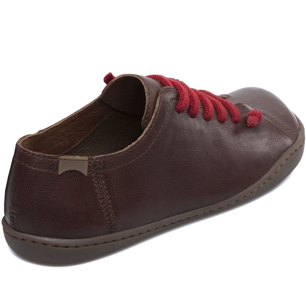 Camper Peu Calfskin Leather Women's Barefoot Trainers#color_dark brown