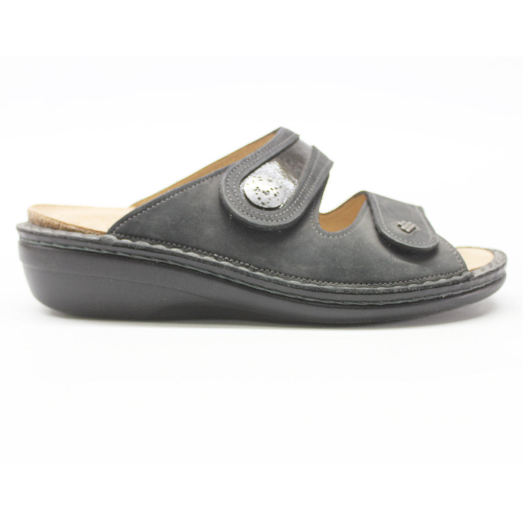 Finn Comfort Mira Black Buggy Womens Leather Sandals - UK 4