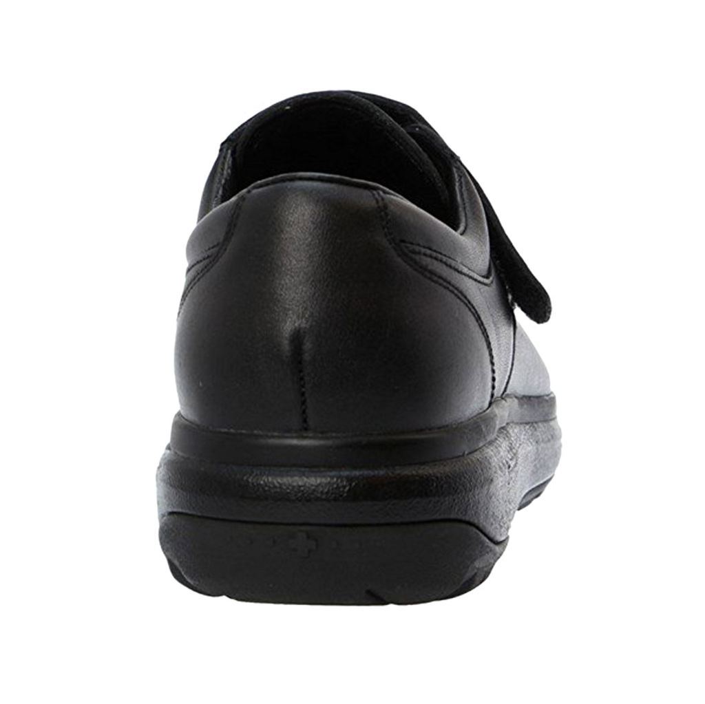 Joya Edward Full Grain Leather Men's Wide Slip-On Shoes#color_black