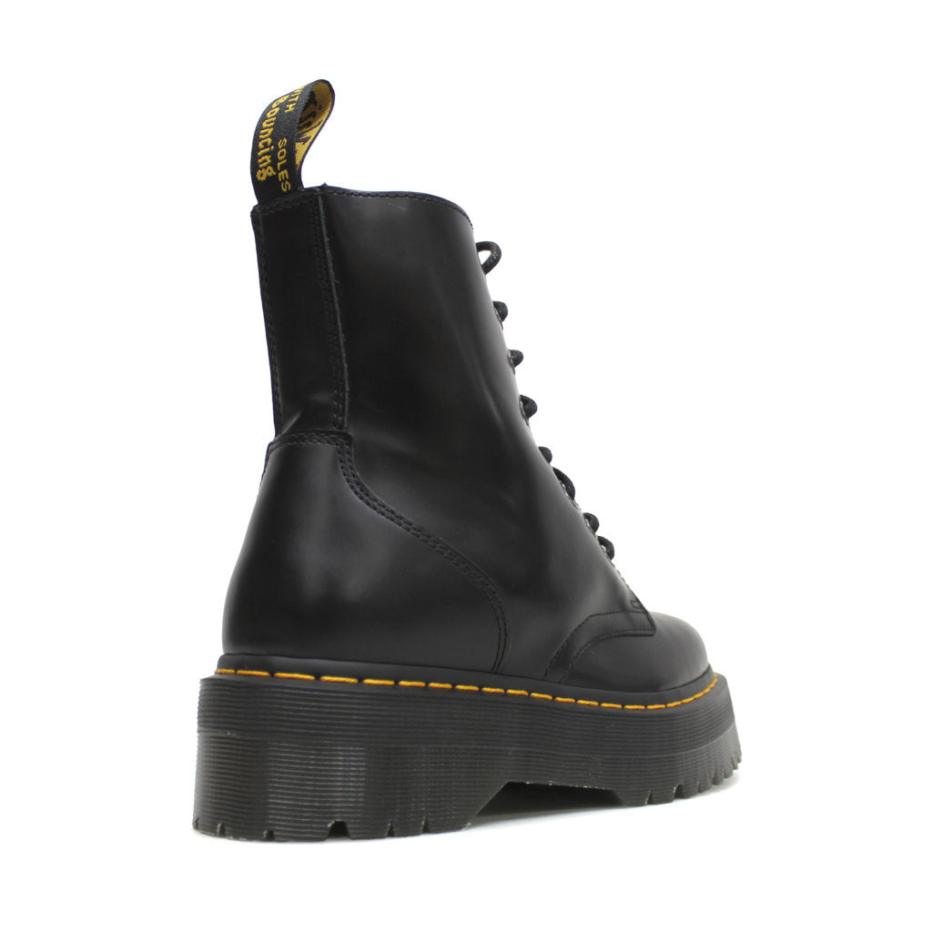 Dr. Martens Jadon Black Unisex Leather Mid-calf 8-eye Boots - UK 7