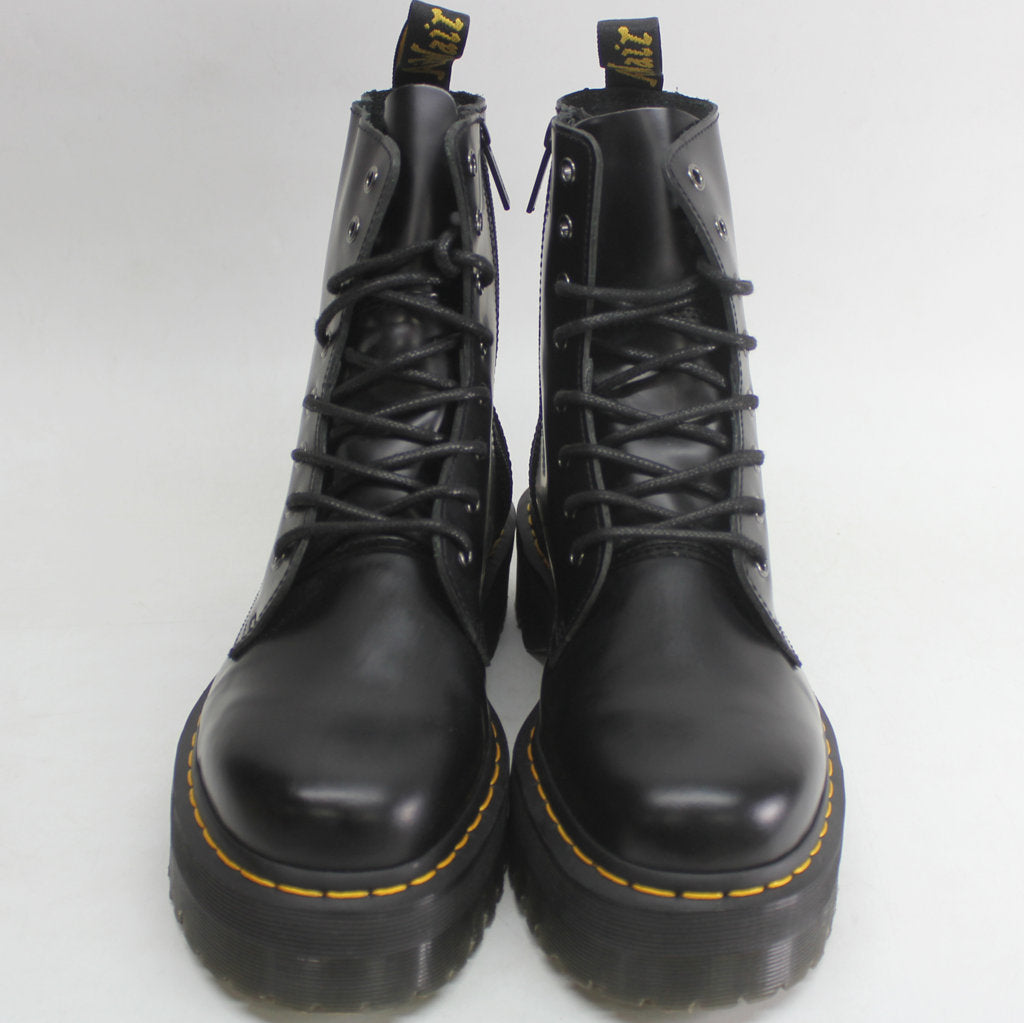 Dr. Martens Jadon Black Unisex Leather Mid-calf 8-eye Boots - UK 8