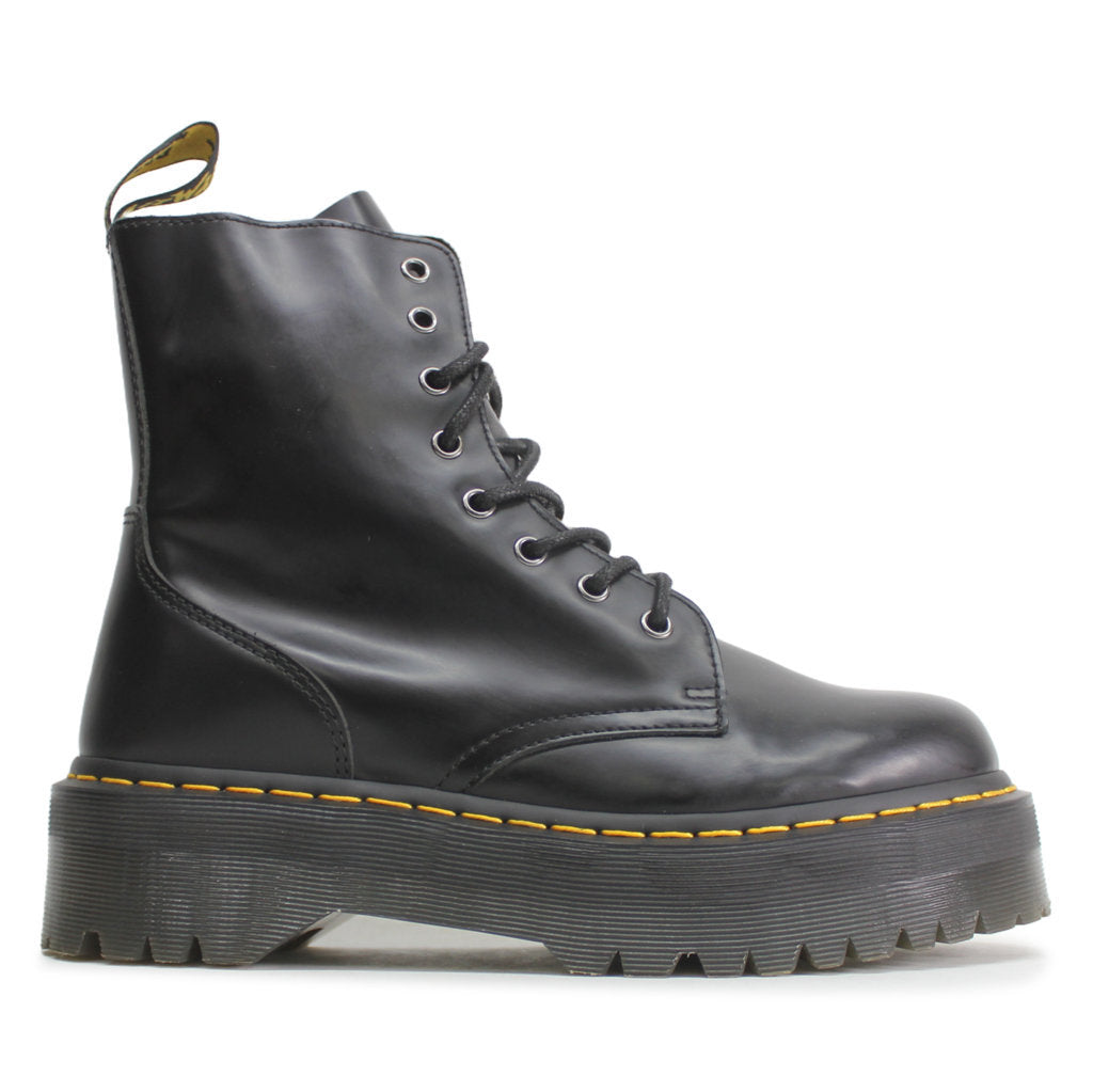 Dr. Martens Jadon Black Unisex Leather Mid-calf 8-eye Boots - UK 8