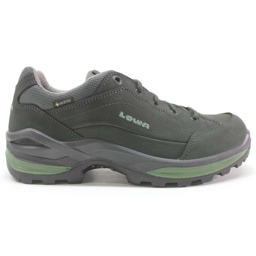 Lowa Renegade GTX Lo Nubuck Leather Women's Hiking Shoes#color_graphite jade