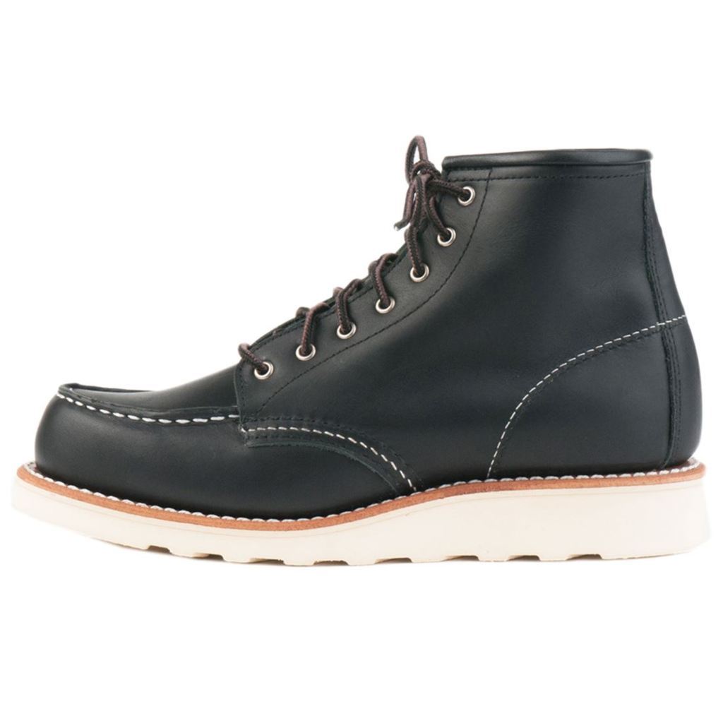 Red Wing 3373 Classic Full Grain Leather 6 Inch Women's Moc Toe Boots#color_black