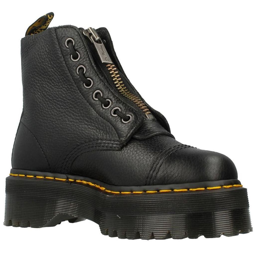 Dr. Martens Sinclair Black Womens Leather Platform Combat Boots - UK 6.5