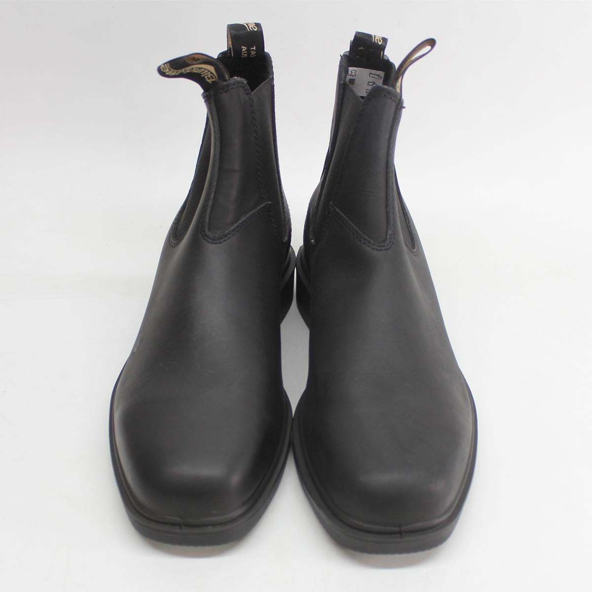 Blundstone 063 Black Unisex Leather Slip-On Square-toe Chelsea Boots - UK 8.5