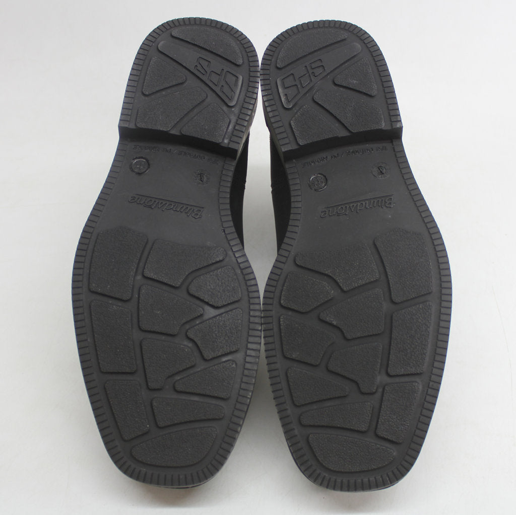 Blundstone 063 Black Unisex Leather Slip-On Square-toe Chelsea Boots - UK 8.5