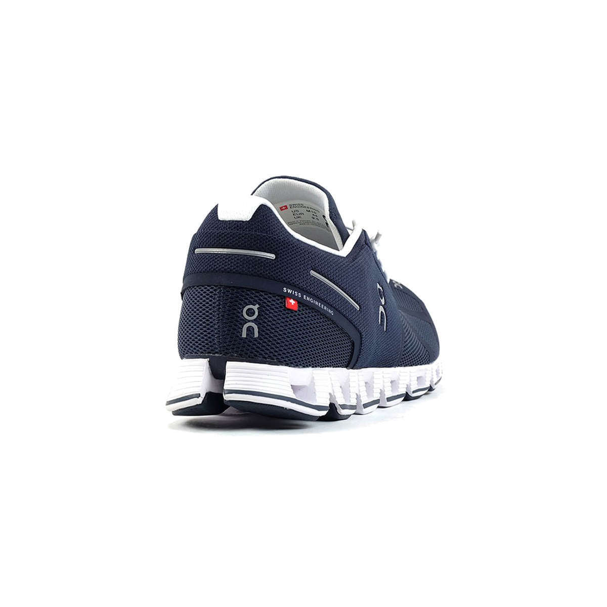 On Running Cloud Navy White Men's Mesh Low-Top Trainers#color_navy white