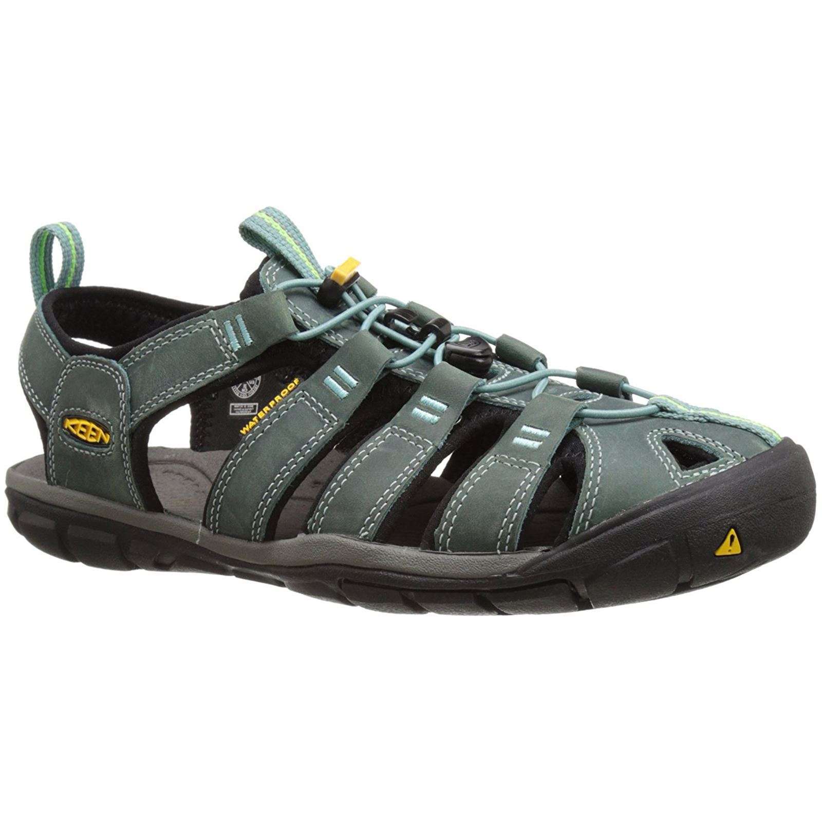 Keen Clearwater CNX Women's Waterproof Sandals#color_mineral blue yellow