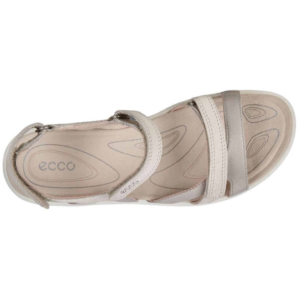 Ecco Cruise II Other Leather Womens Sandals#color_silver grey gravel