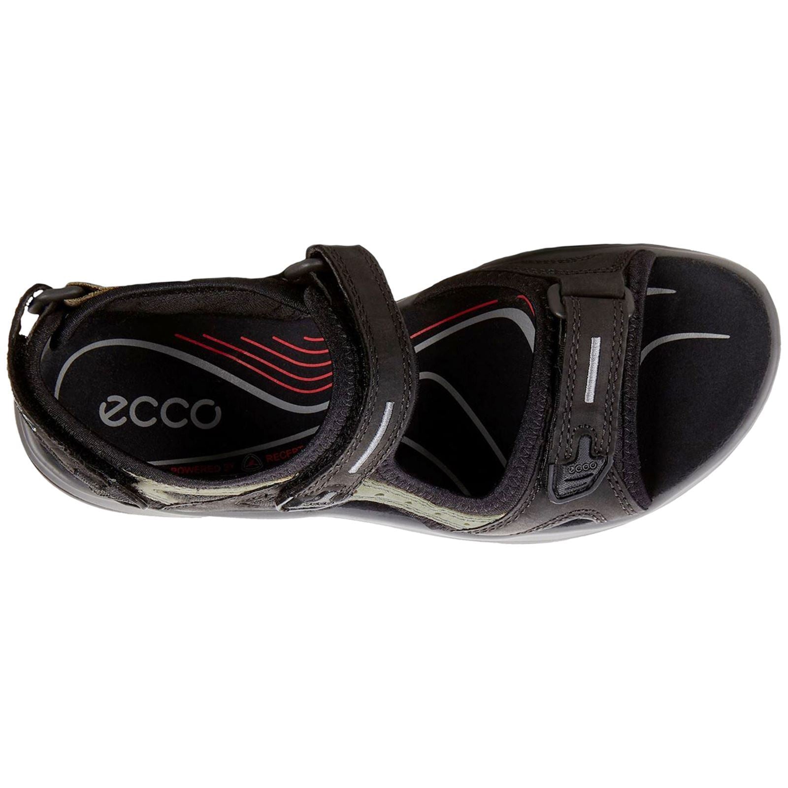 Ecco Offroad Nubuck Leather Womens Sandals#color_black mole