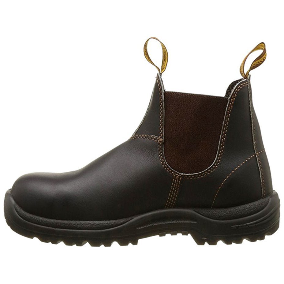 Blundstone 192 Leather Unisex Safety Toe Chelsea Boots#color_stout brown