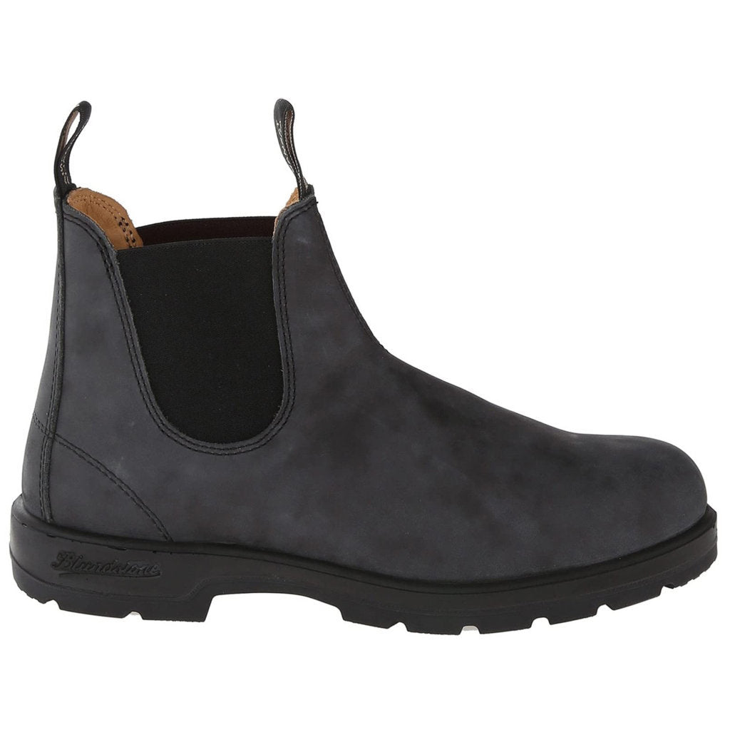 Blundstone 587 Water-Resistant Leather Unisex Chelsea Boots#color_rustic black