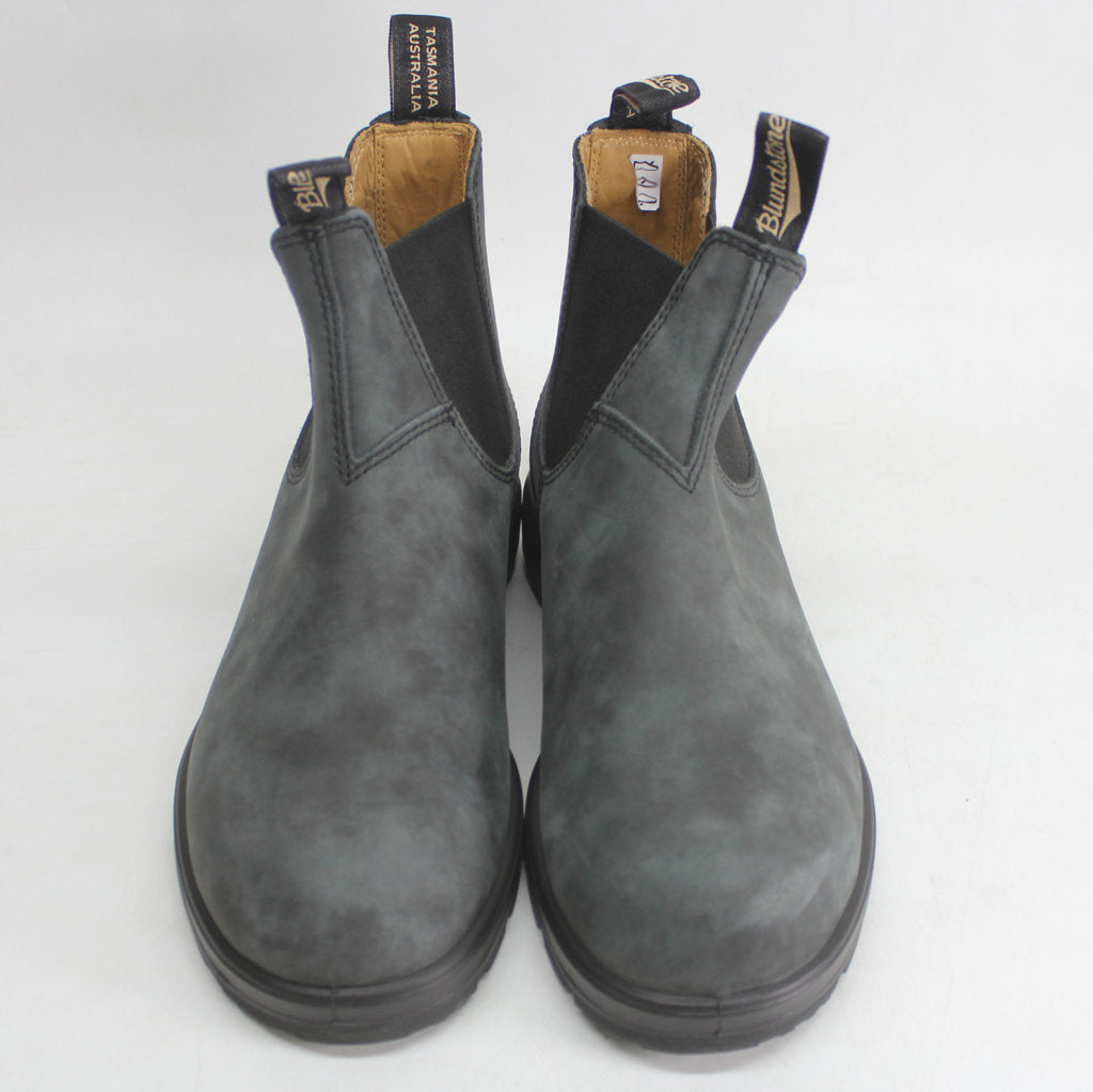 Blundstone 587 587-RUSTIC BLACK Leather Unisex Boots - Rustic Black - UK 7