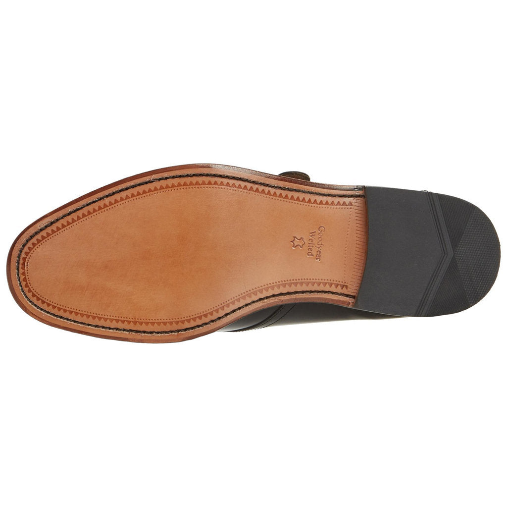 Loake 204 Polished Leather Professional Men's Monk Shoes#color_black