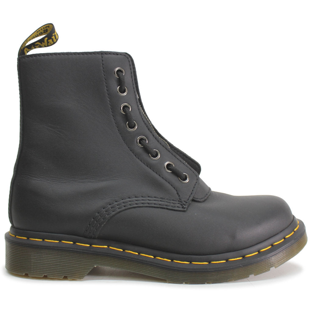Dr.Martens Womens Boots 1460 Pascal Front Zip Combat Ankle Nappa Leather - UK 6.5