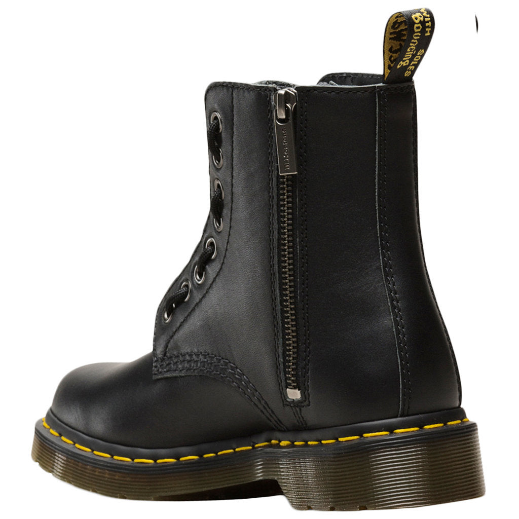 Dr. Martens 1460 Pascal Front Zip Nappa Leather Women's Ankle Boots#color_black