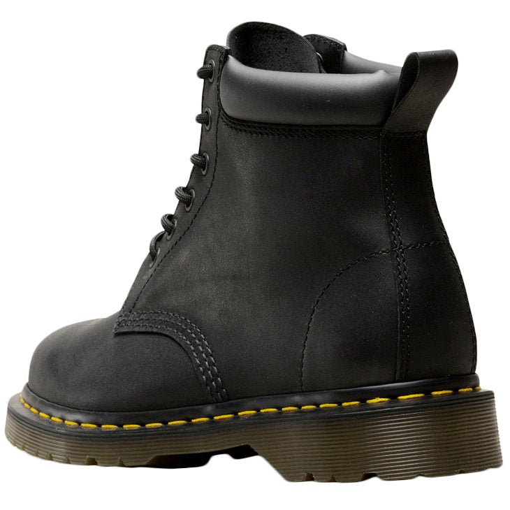 Dr. Martens 939 Ben Boot Greasy Leather Unisex Ankle Boots#color_black