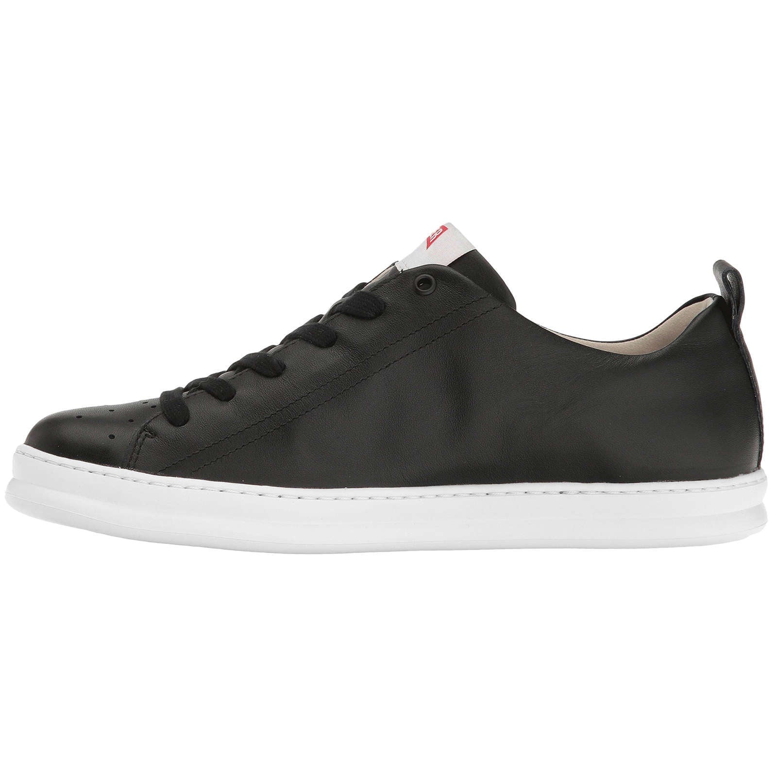 Camper Runner Calfskin Leather Men's Low-Top Trainers#color_black white