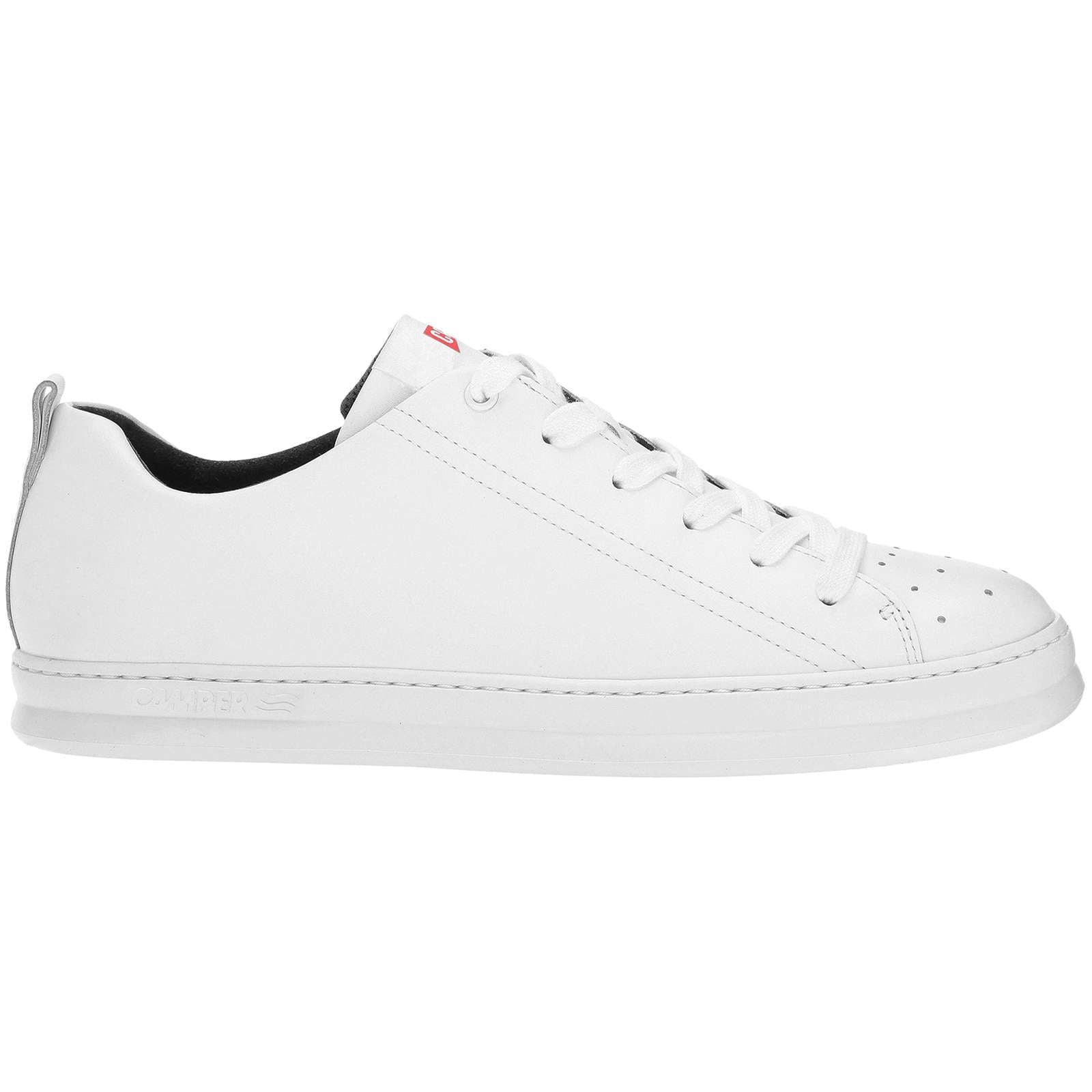 Camper Runner Calfskin Leather Men's Low-Top Trainers#color_white