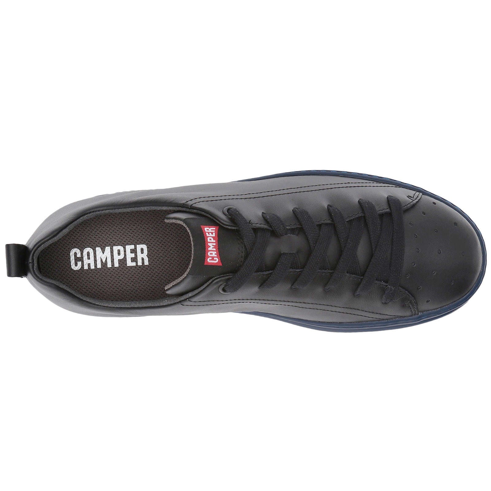 Camper Runner Calfskin Leather Men's Low-Top Trainers#color_black
