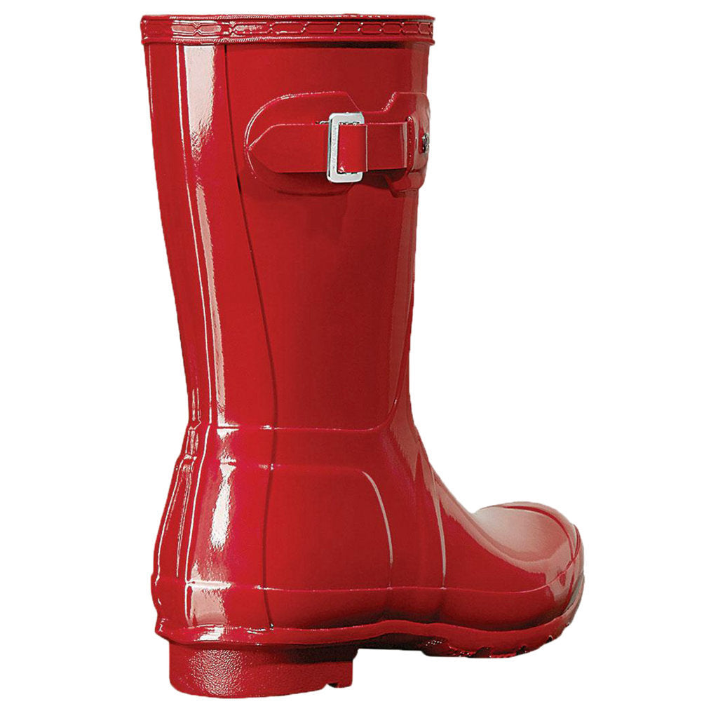 Hunter Original Gloss Rubber Women's Short Wellington Boots#color_military red