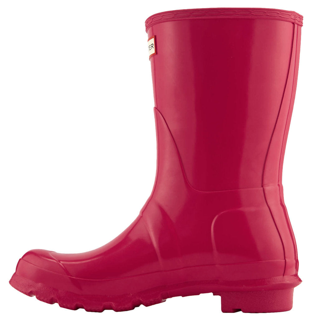 Hunter Original Gloss Rubber Women's Short Wellington Boots#color_bright pink
