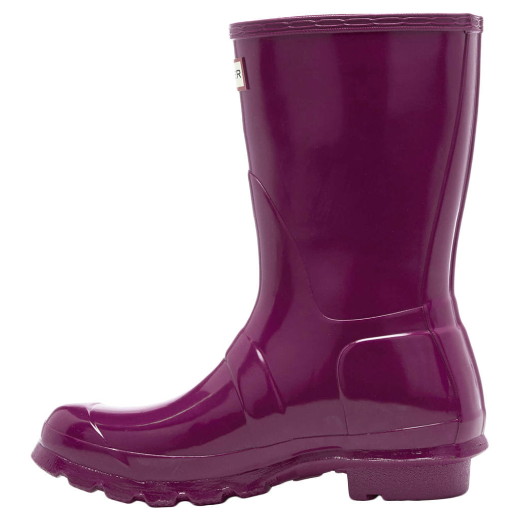 Hunter Original Gloss Rubber Women's Short Wellington Boots#color_violet