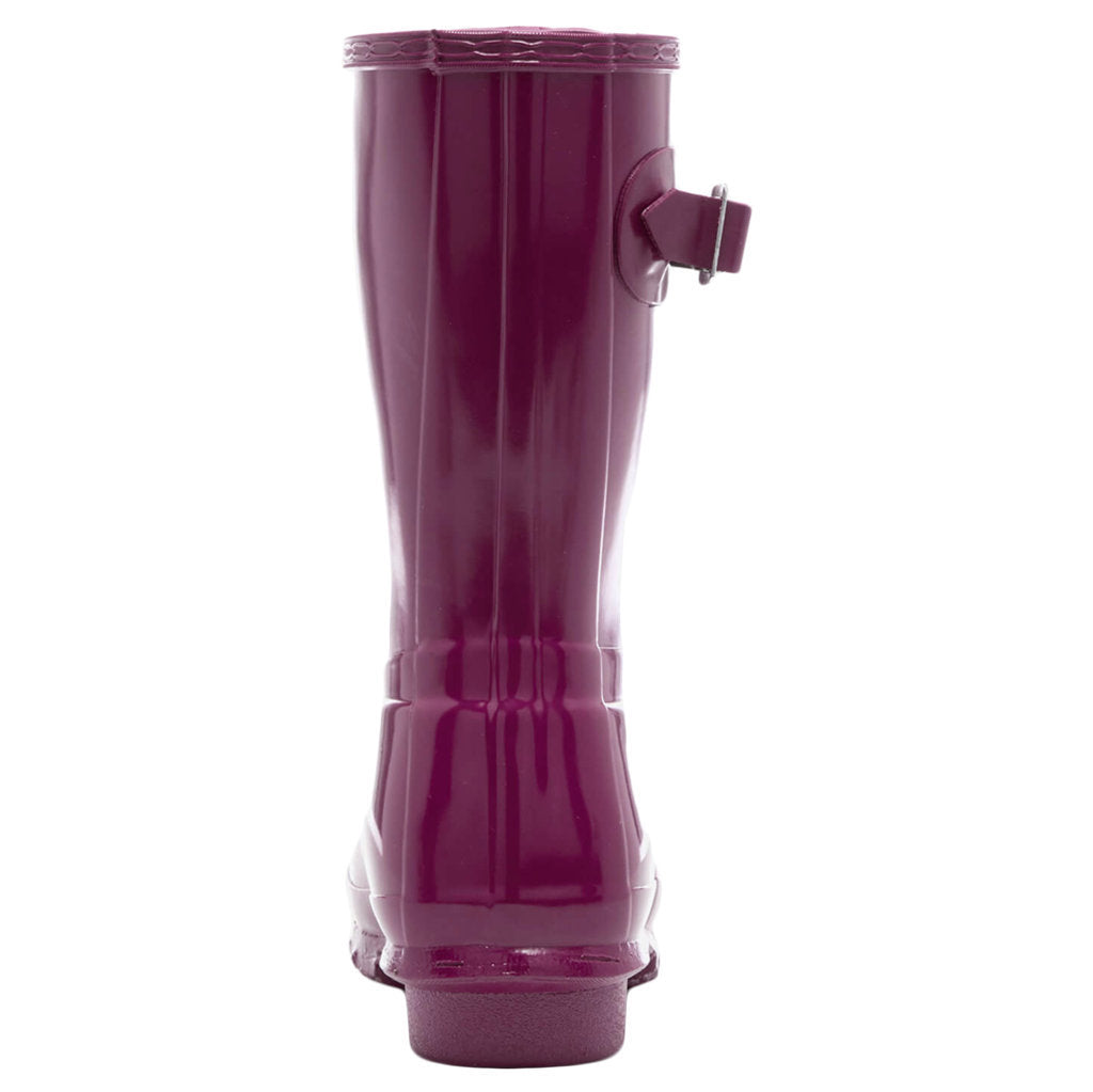 Hunter Original Gloss Rubber Women's Short Wellington Boots#color_violet