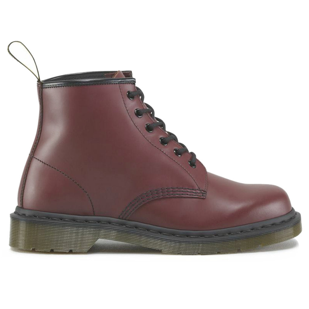 Dr. Martens 101 Smooth Leather Unisex Ankle Boots#color_cherry red