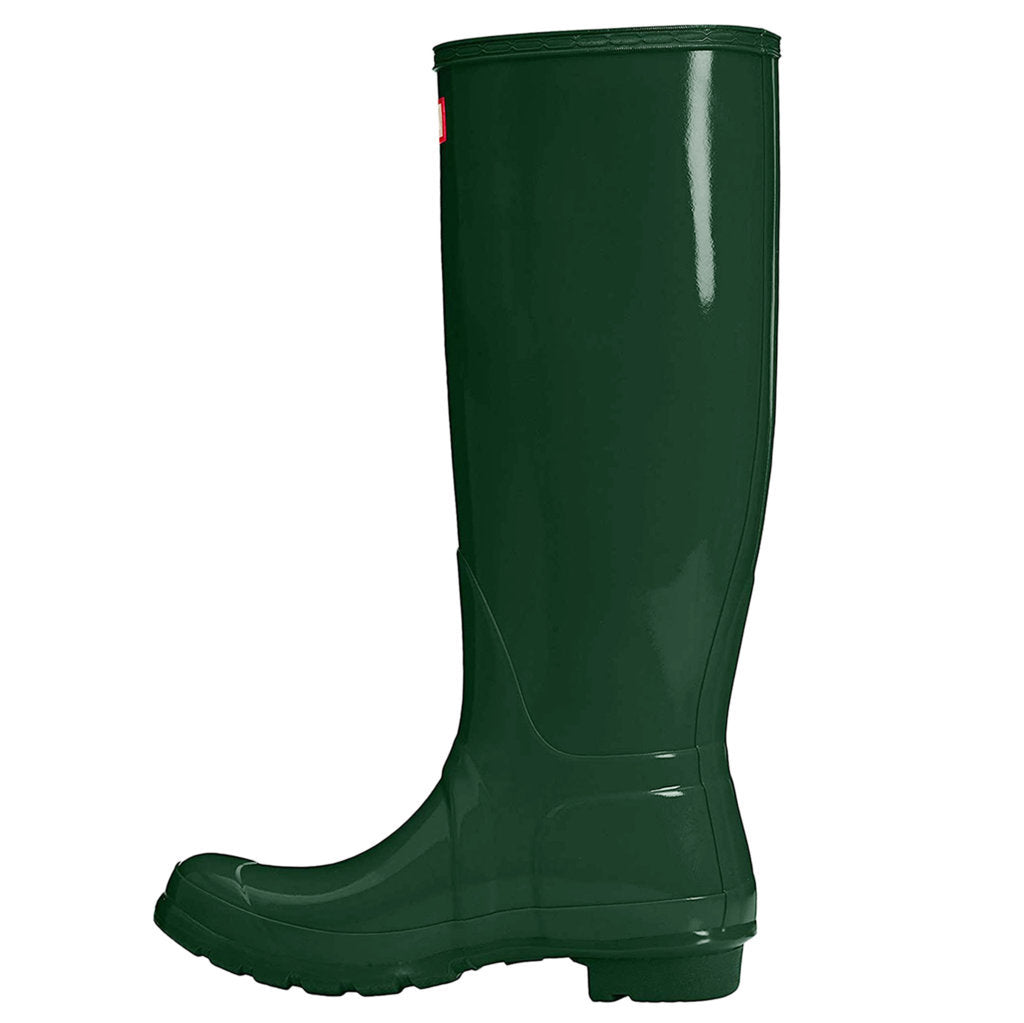 Hunter Original Gloss Rubber Women's Tall Wellington Boots#color_hunter green