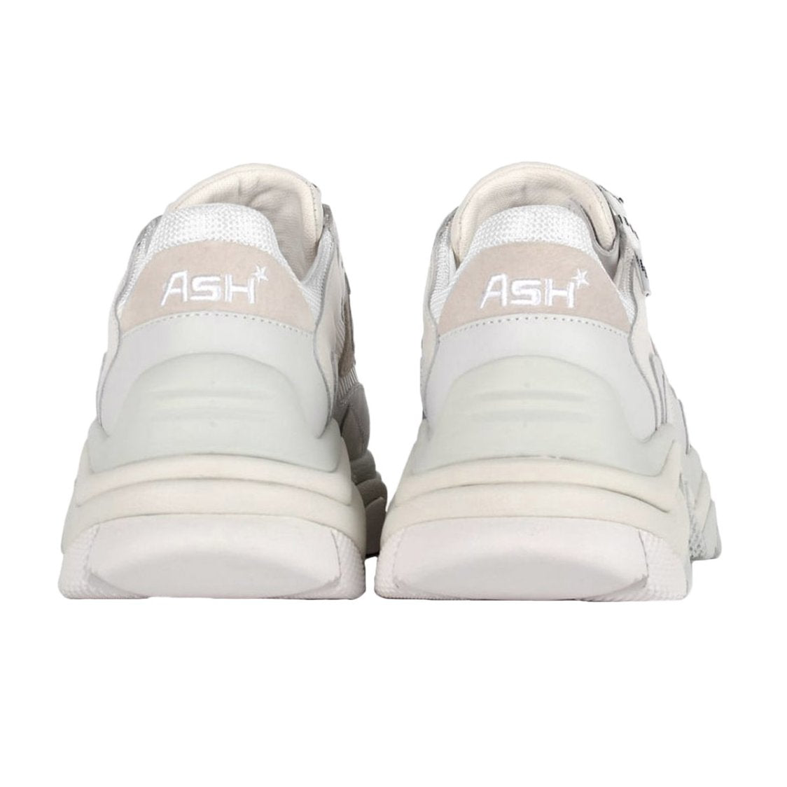 Ash Addict Leather Mesh Women's Low-Top Trainers#color_off white