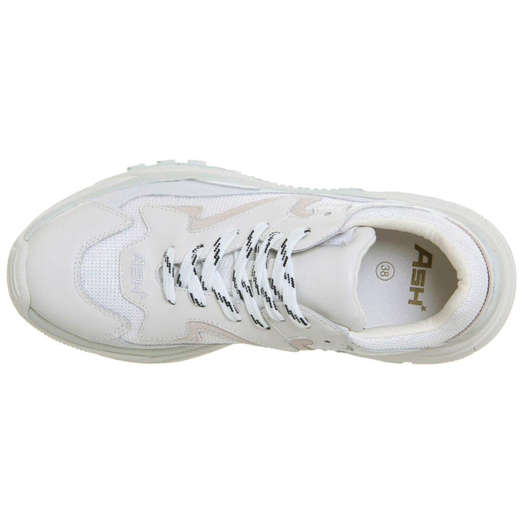 Ash Addict Leather Mesh Women's Low-Top Trainers#color_off white white