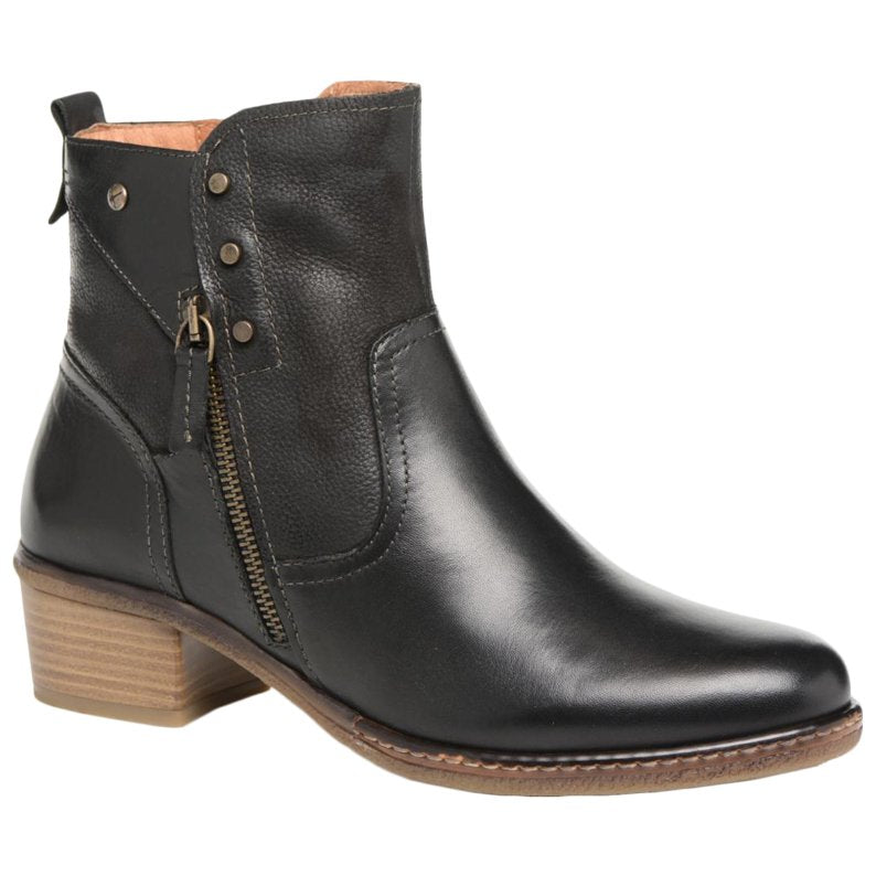 Pikolinos Zaragoza Leather Womens Boots#color_black