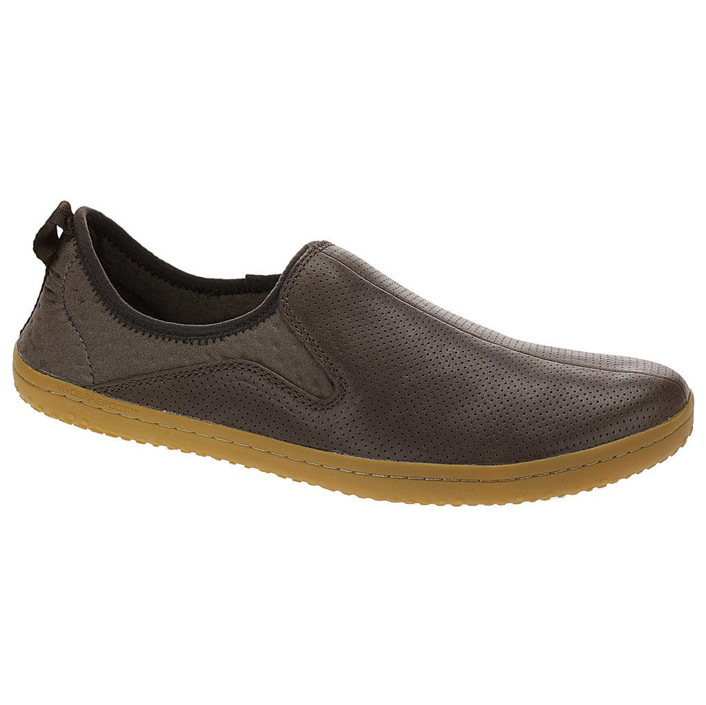 Vivobarefoot Slyde Leather Mesh Mens Trainers#color_dark brown