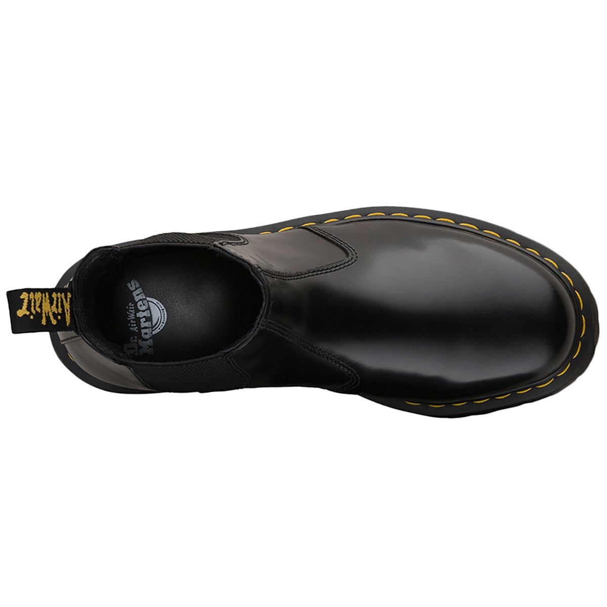 Dr. Martens 2976 Quad Smooth Leather Unisex Platform Chelsea Boots#color_black