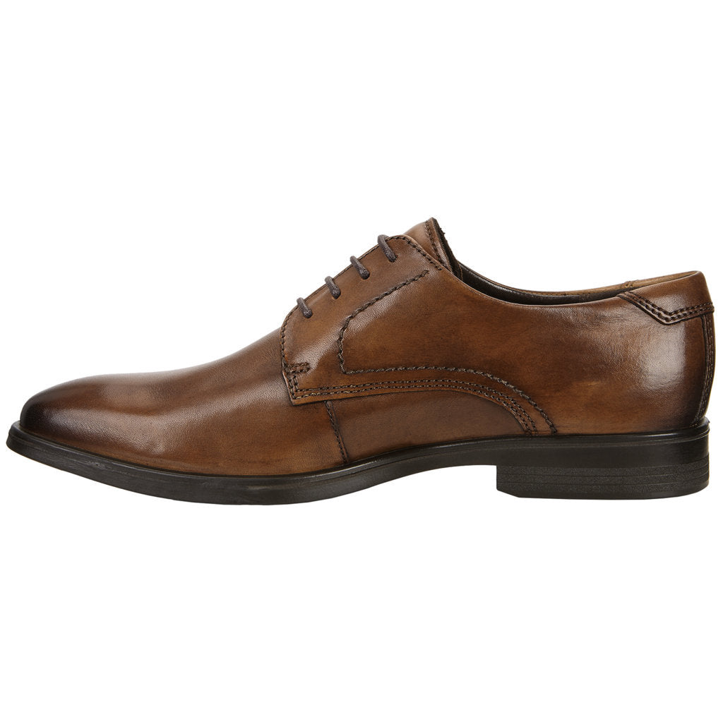 Ecco Melbourne Leather Mens Shoes#color_amber
