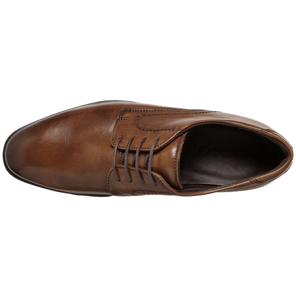 Ecco Melbourne Leather Mens Shoes#color_amber