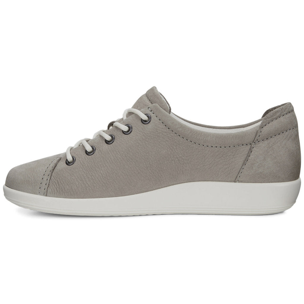 Ecco Soft 2.0 Leather Womens Trainers#color_warm grey