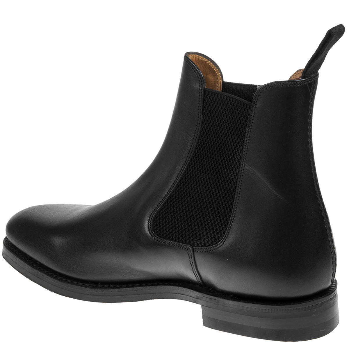 Loake Blenheim Waxy Leather Men's Chelsea Boots#color_black