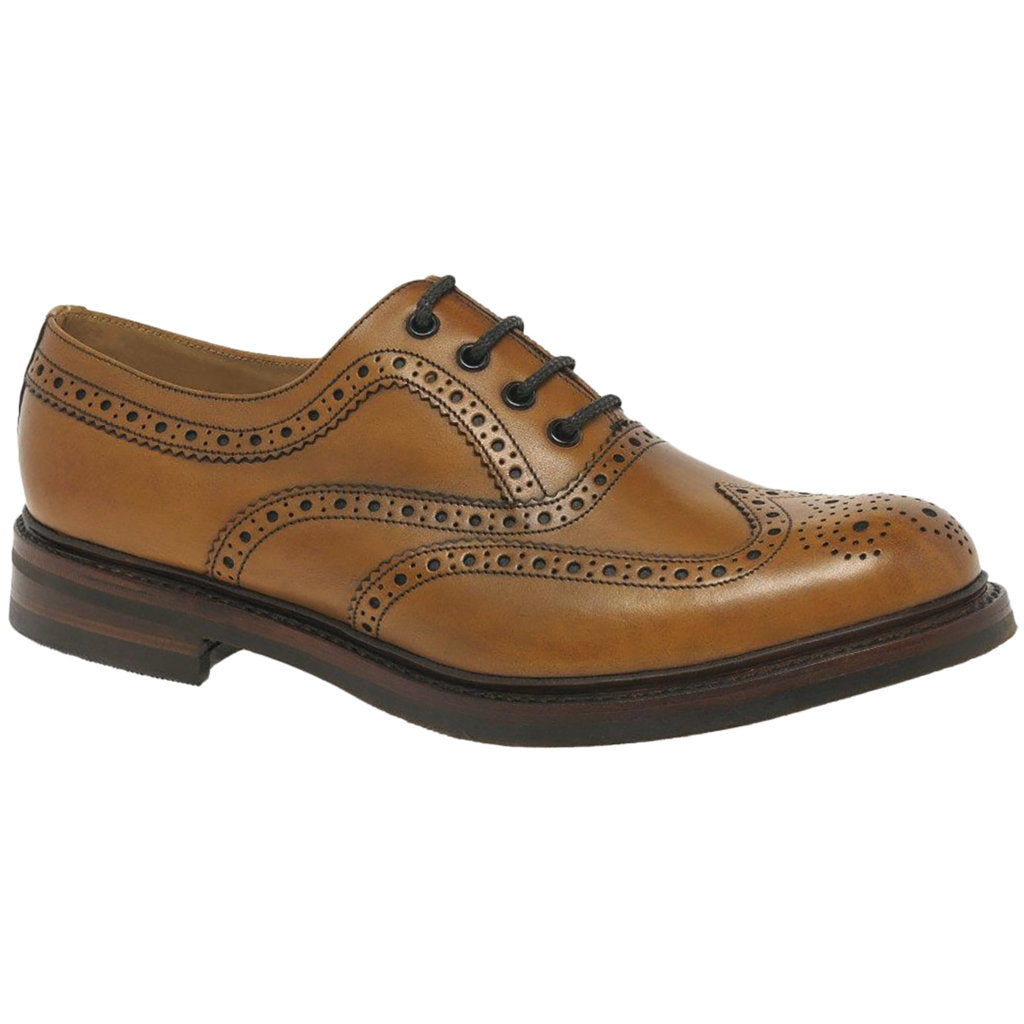 Loake Edward Polished Leather Men's Brogue Shoes#color_tan