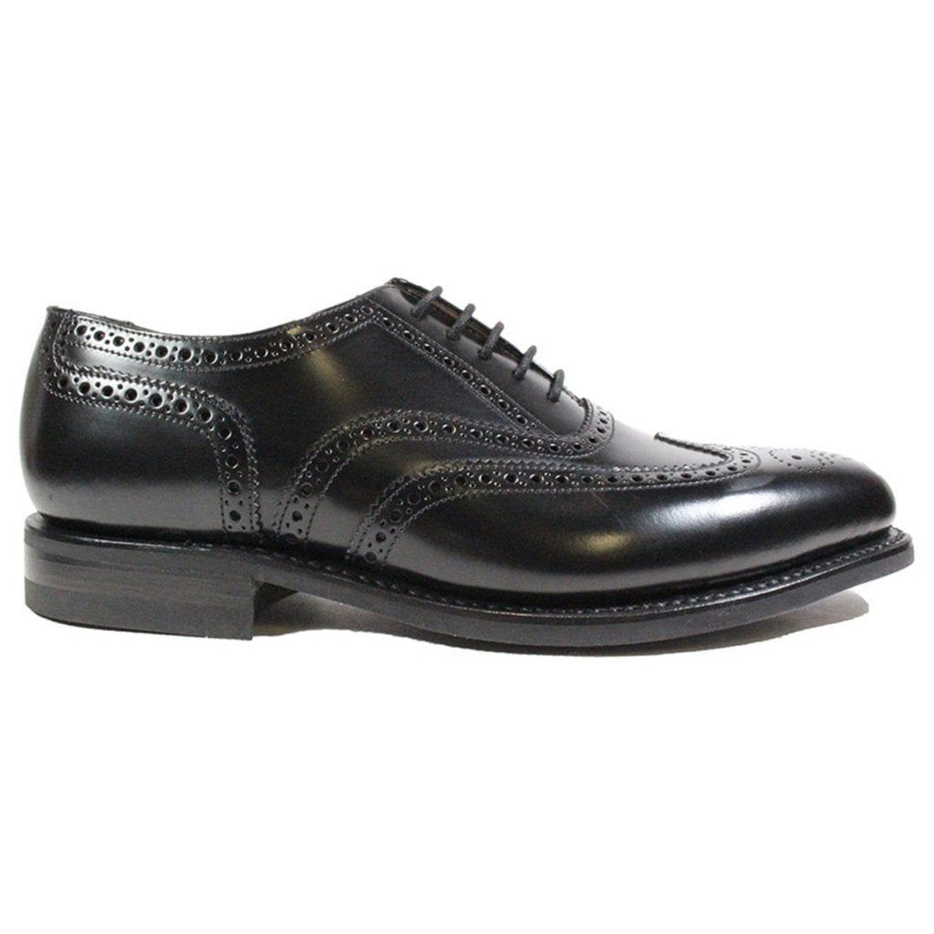 Loake Fearnley Polished Leather Men's Brogue Shoes#color_black