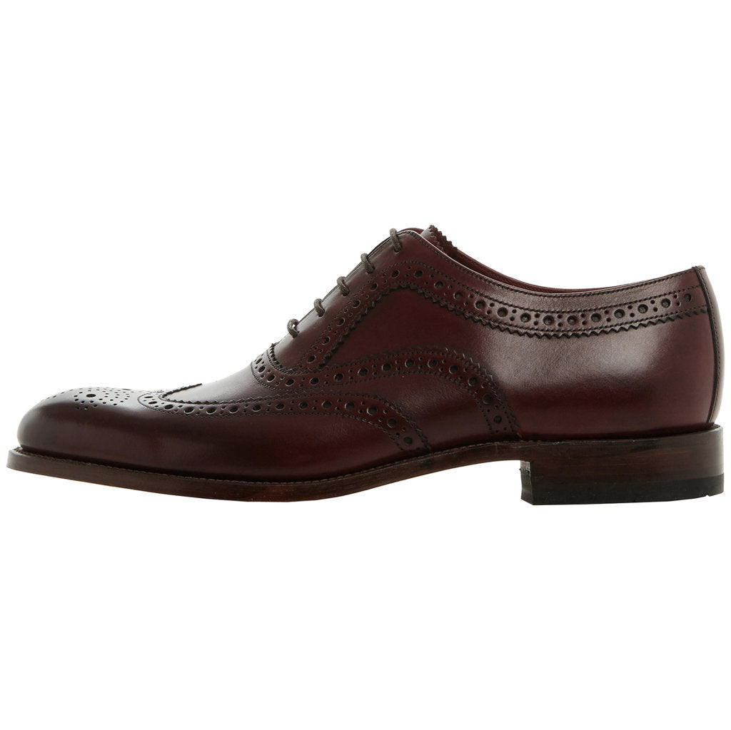 Loake Fearnley Polished Leather Men's Brogue Shoes#color_burgundy