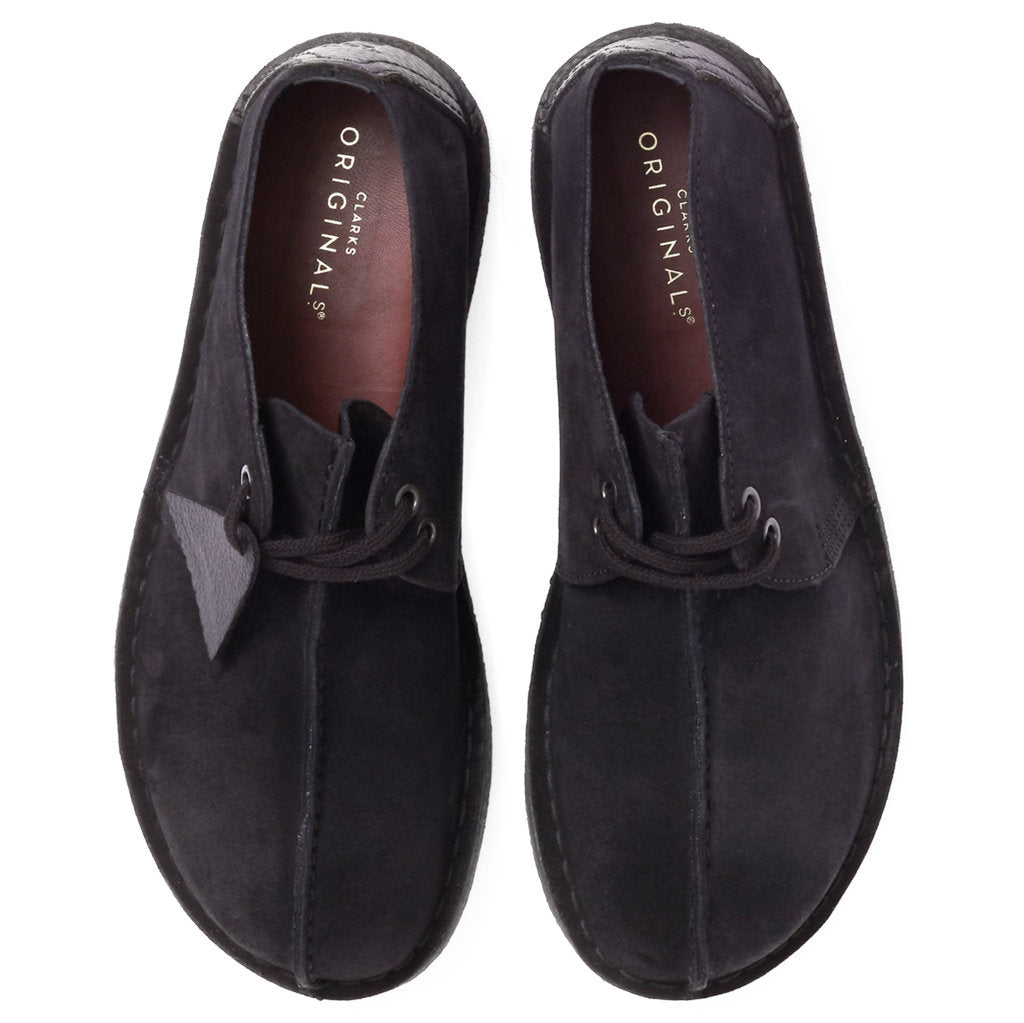 Clarks Originals Desert Trek Suede Womens Shoes#color_black black