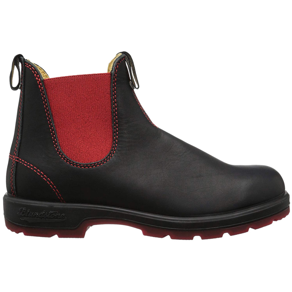 Blundstone 1316 Water-Resistant Leather Unisex Chelsea Boots#color_black red